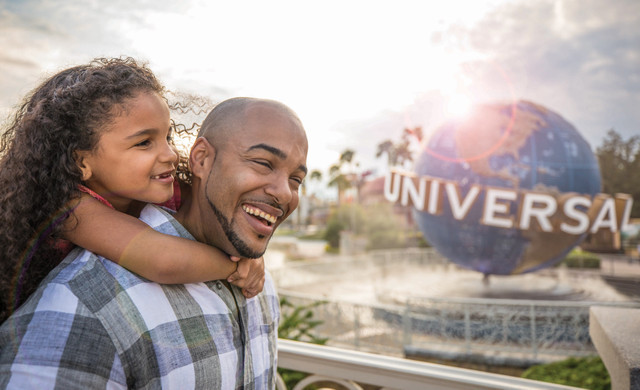 Family in front of Universal Globe | Reviews and Hotel Ratings | Reviews of Westgate Lakes Resort & Spa