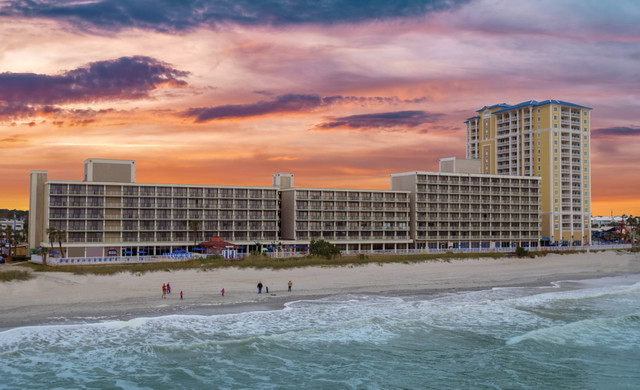 Westgate Resorts Myrtle Beach frente al mar Descripción general del complejo | Resort Building por el agua del océano