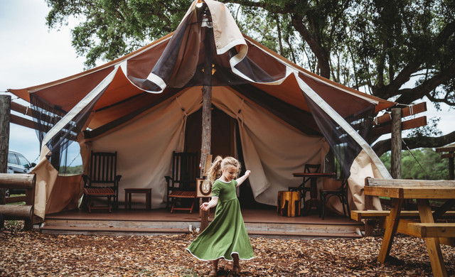 Girl Dancing at River Ranch Glamping | River Ranch Specials