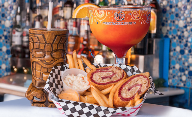 Wrap and Fries with Drinks by the Poolside Bar - Westgate Town Center Resort Water Park