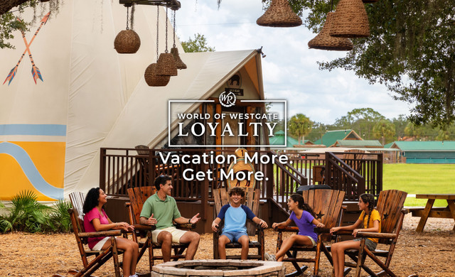 WOW Family around Fire Pit | Westgate River Ranch Resort & Rodeo in River Ranch Florida | Westgate Resorts