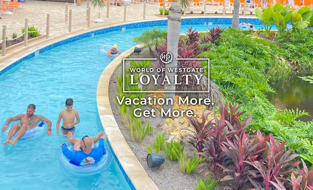 Family in lazy river -  Westgate Lakes Resort in Orlando Florida