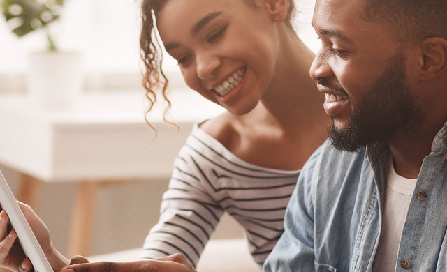 Father and Daughter Computer Tablet - Westgate Resorts