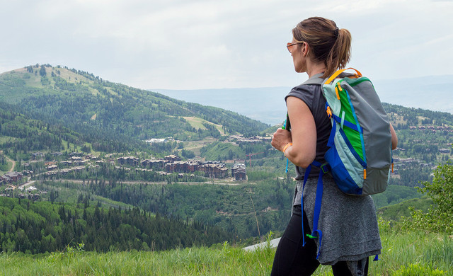 Seasonal Advantages in Park City | Woman Hiking in the Mountains
