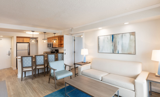 Westgate Myrtle Beach Oceanfront Resort - In room living space and kitchen