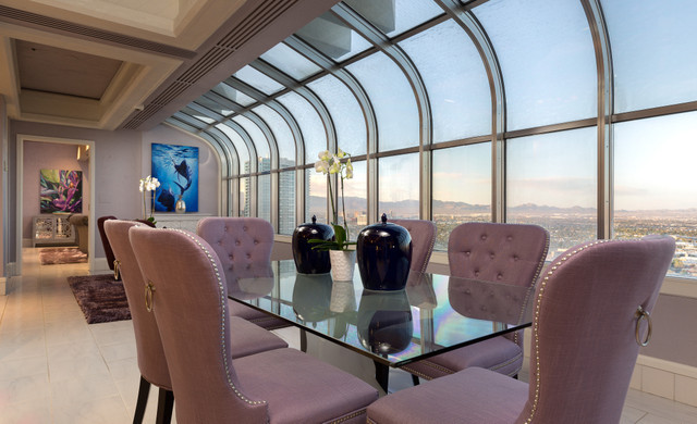 Dining Area with city views in the Bahamas Suite - Westgate Las Vegas Resort & Casino