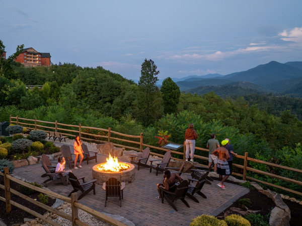 family relaxing and enjoying mountain views at Westgate Smoky Mountain