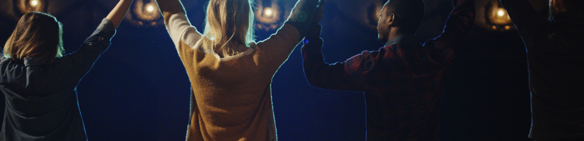 actors on stage with scripts - westgate new york grand central