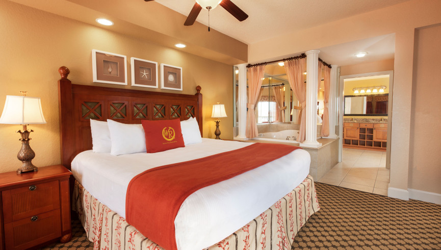 Spacious Bedroom with Garden Tub - Luxury Villas in Orlando Westgate Town Center Resort