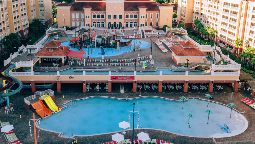 Aerial View of Resort Water Park - Amenities at Westgate Town Center
