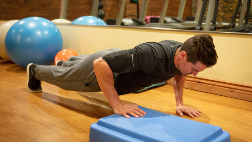 Man doing pushups at the Fitness Center | Westgate Park City Resort
