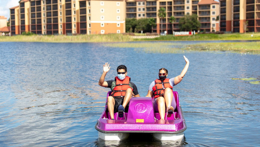 Westgate Lakes Resort & Spa | Couple Riding on Paddle Boats