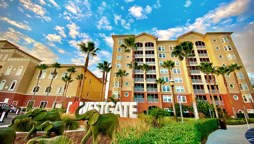 Exterior of building with elephant statues