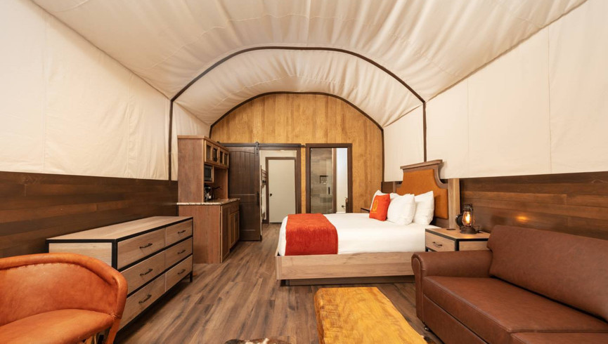 Luxe Conestoga Wagon Room with King Bed - Westgate River Ranch Resort & Rodeo