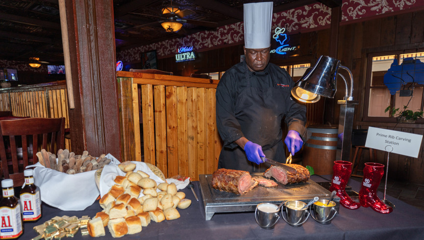 Food & Beverage at Westgate River Ranch | Chef Cutting Big Chunk of Meat