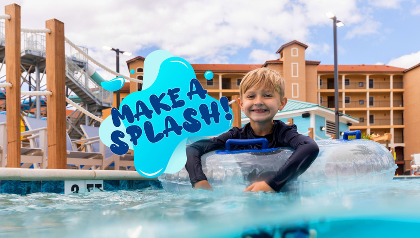 kid at waterpark - splash & stay - westgate lakes resort in orlando