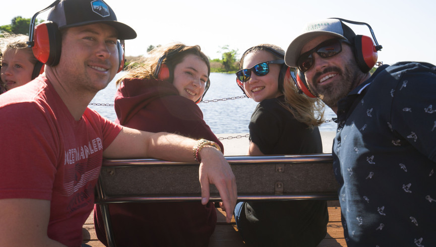 Group of People Enjoying Airboat Ride | Activities Waiver for River Ranch