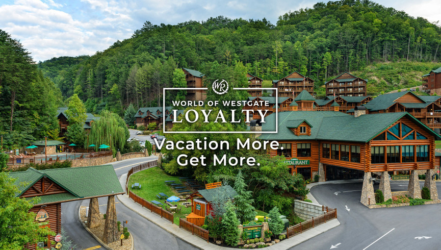 Mundo de la Lealtad Westgate | Vista aérea de la piscina y el jacuzzi del Westgate Wild Bear Inn