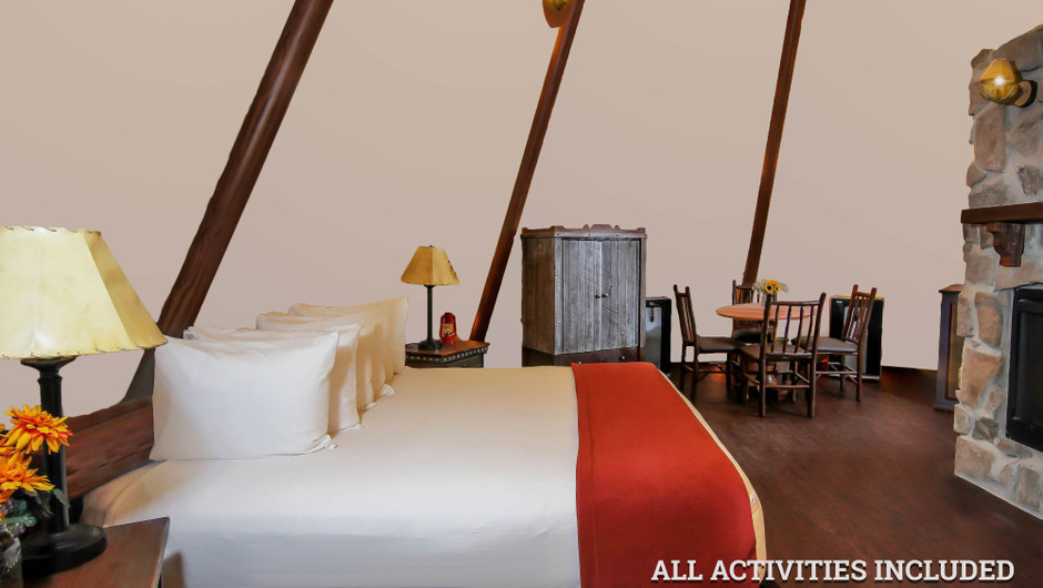 Big Bed in Luxe Teepee - Westgate River Ranch Resort & Rodeo