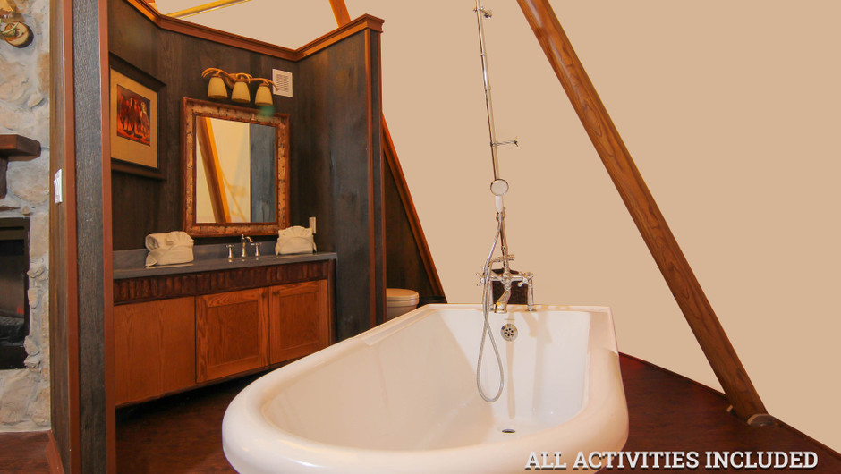 Old Fashioned Bathtub in Luxe Teepee -  Westgate River Ranch Resort & Rodeo