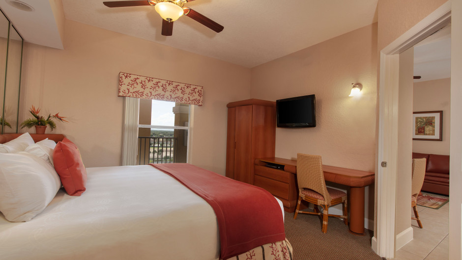 Bedroom in our One Bedroom Villa - Westgate Town Center Resort