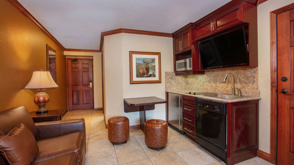 Kitchen/Living Area in our Luxury Suite in our Park City Resort in Utah | Westgate Park City Resort & Spa | Westgate Ski Resorts