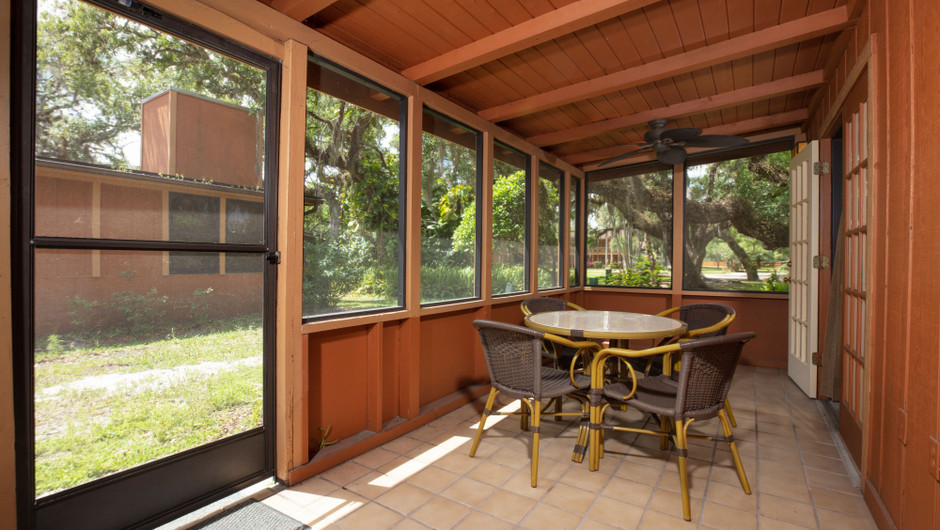Outdoor Patio in our Lodge One-Bedroom Cottage - Westgate River Ranch Resort & Rodeo