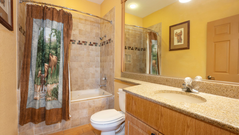 Bathroom in our Saddle Club Studio Cabin -  Westgate River Ranch Resort & Rodeo | Westgate Resorts