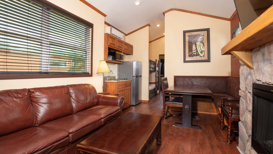 Living Area in our Saddle Club Rail Car |  Westgate River Ranch Resort & Rodeo | Westgate Resorts