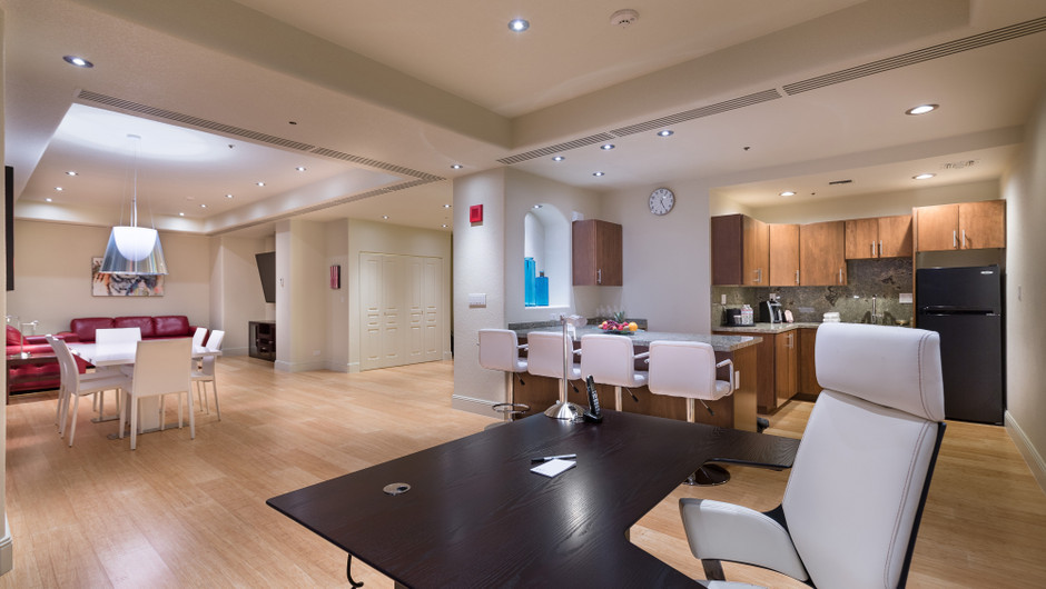 Dining/Kitchen/Living Area in the Desert Suite - Westgate Las Vegas Resort