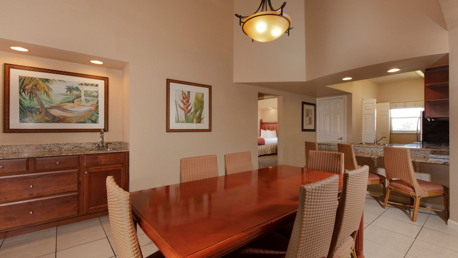 Dining Area in our Three Bedroom Villa - Westgate Town Center Resort