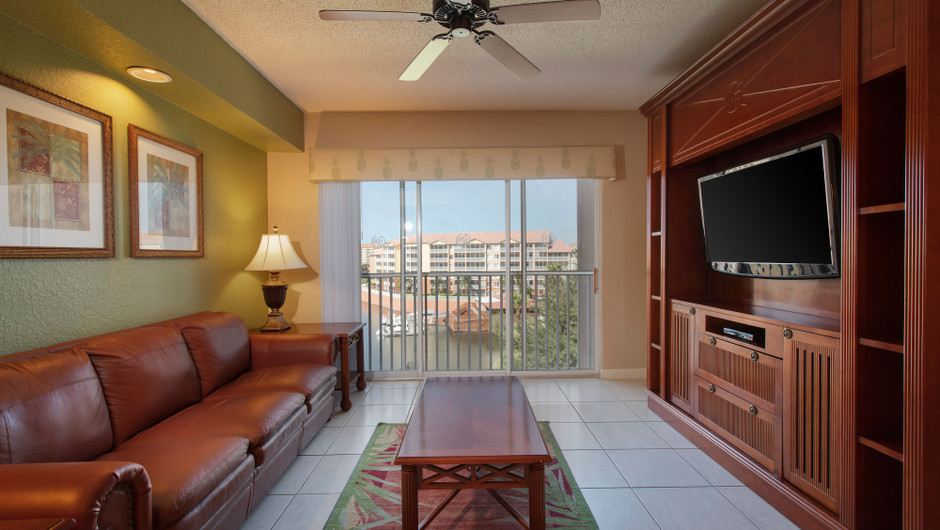 Living Area with resort views in our Three Bedroom Villa - Westgate Town Center Resort