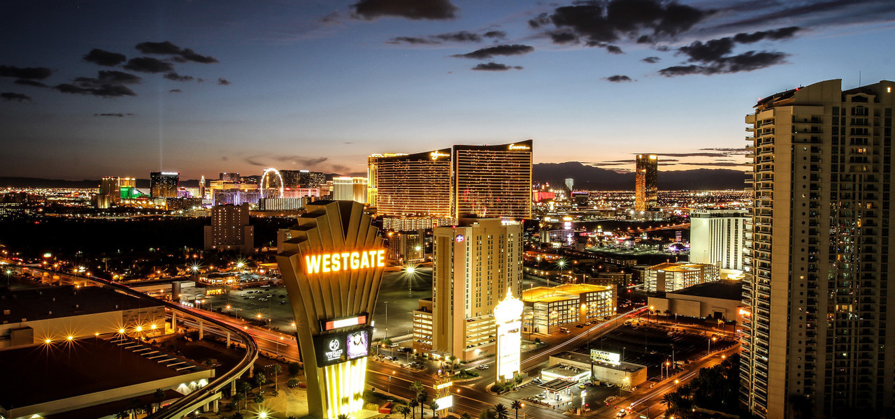 Aerial Shot of Resort at Night
