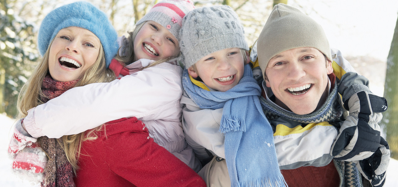 winter in branson mo westgate branson woods resort - family in winter clothing