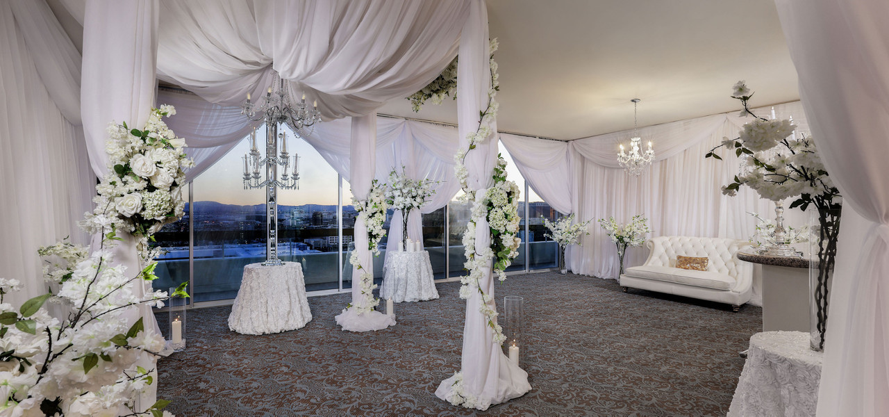 Intimate Wedding - Westgate Las Vegas Resort & Casino - Parlor set up for Wedding