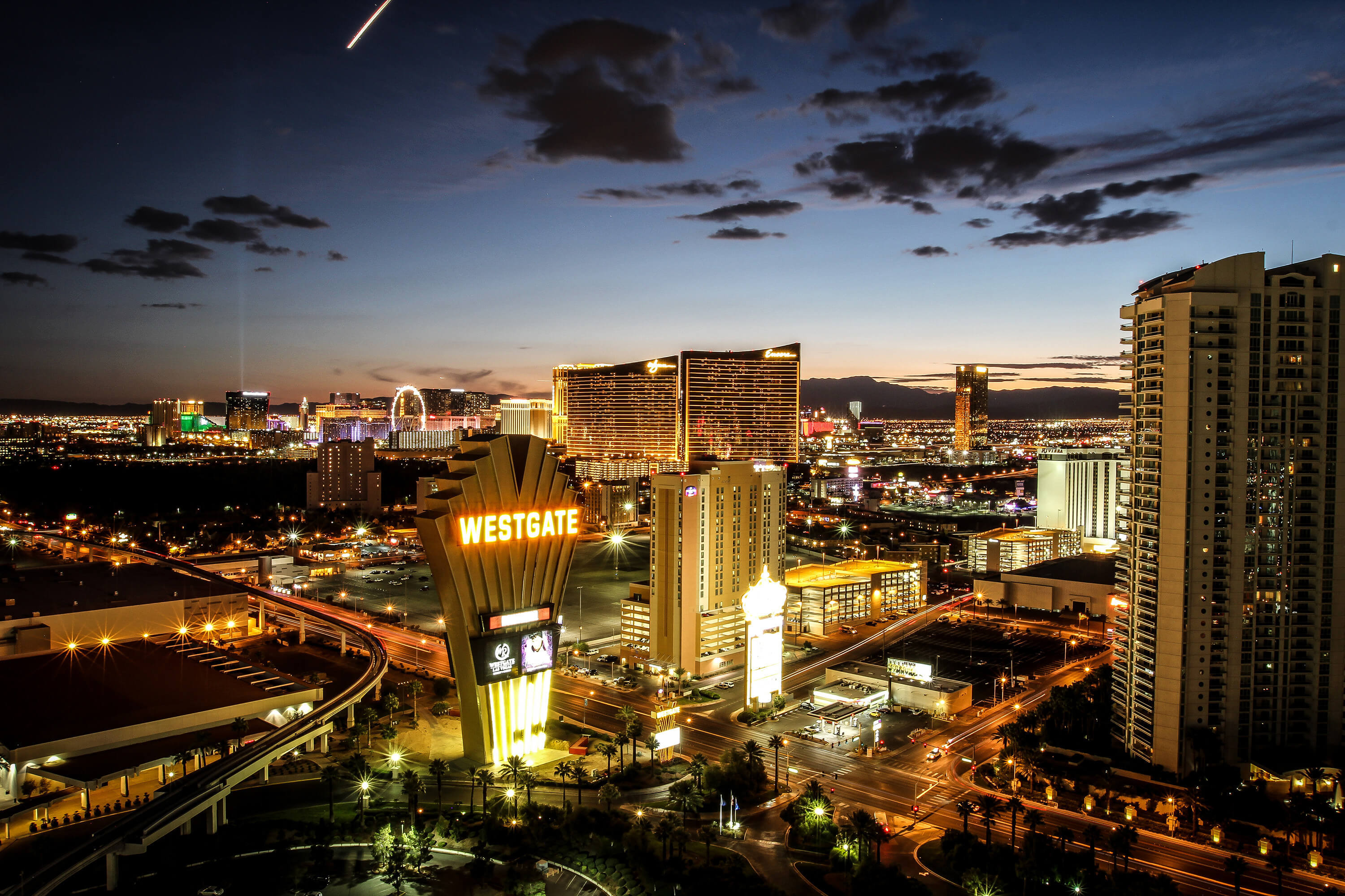 View from the riviera hotel in las vegas