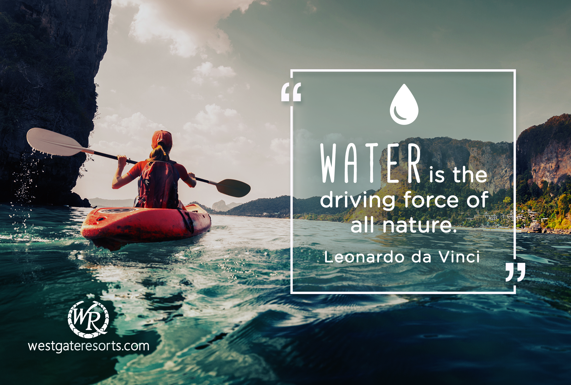 Water is the driving force of all nature | Leonardo da Vinci | Travel Motivational Quotes