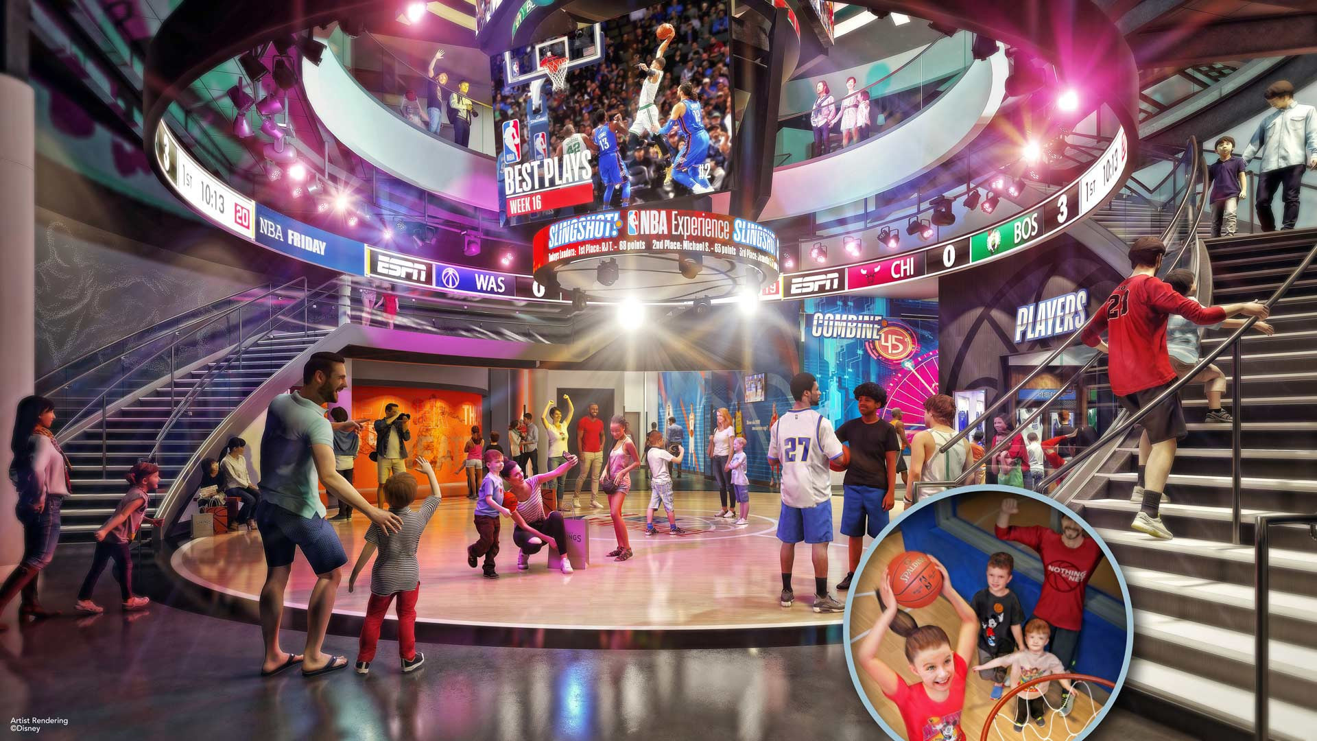 Experiencia NBA en Disney Springs®: ¡Un Slam Dunk para fanáticos de todas las edades!