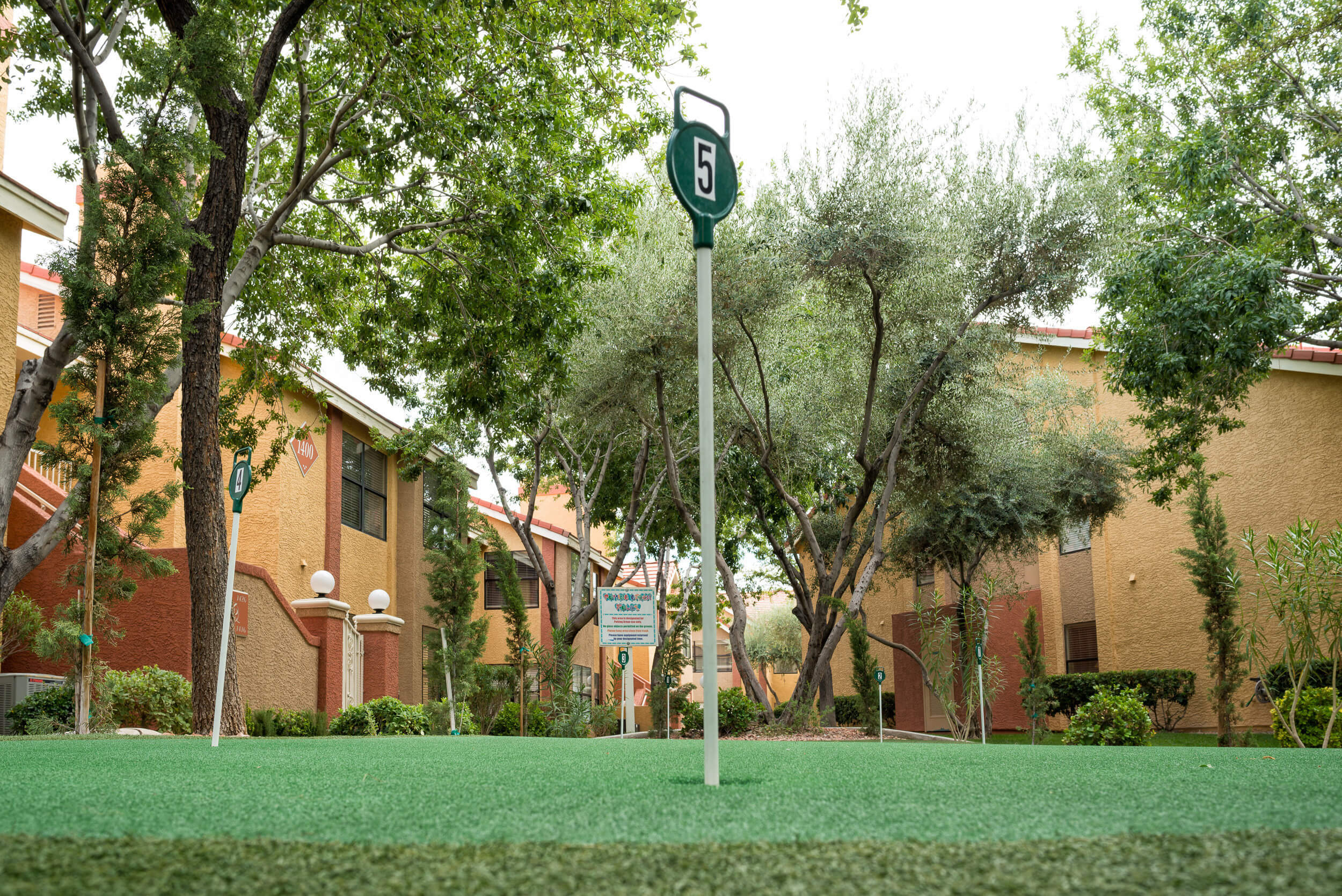 Putting green at Mini Golf Course | Westgate Flamingo Bay Resort | Westgate Resorts in Las Vegas NV