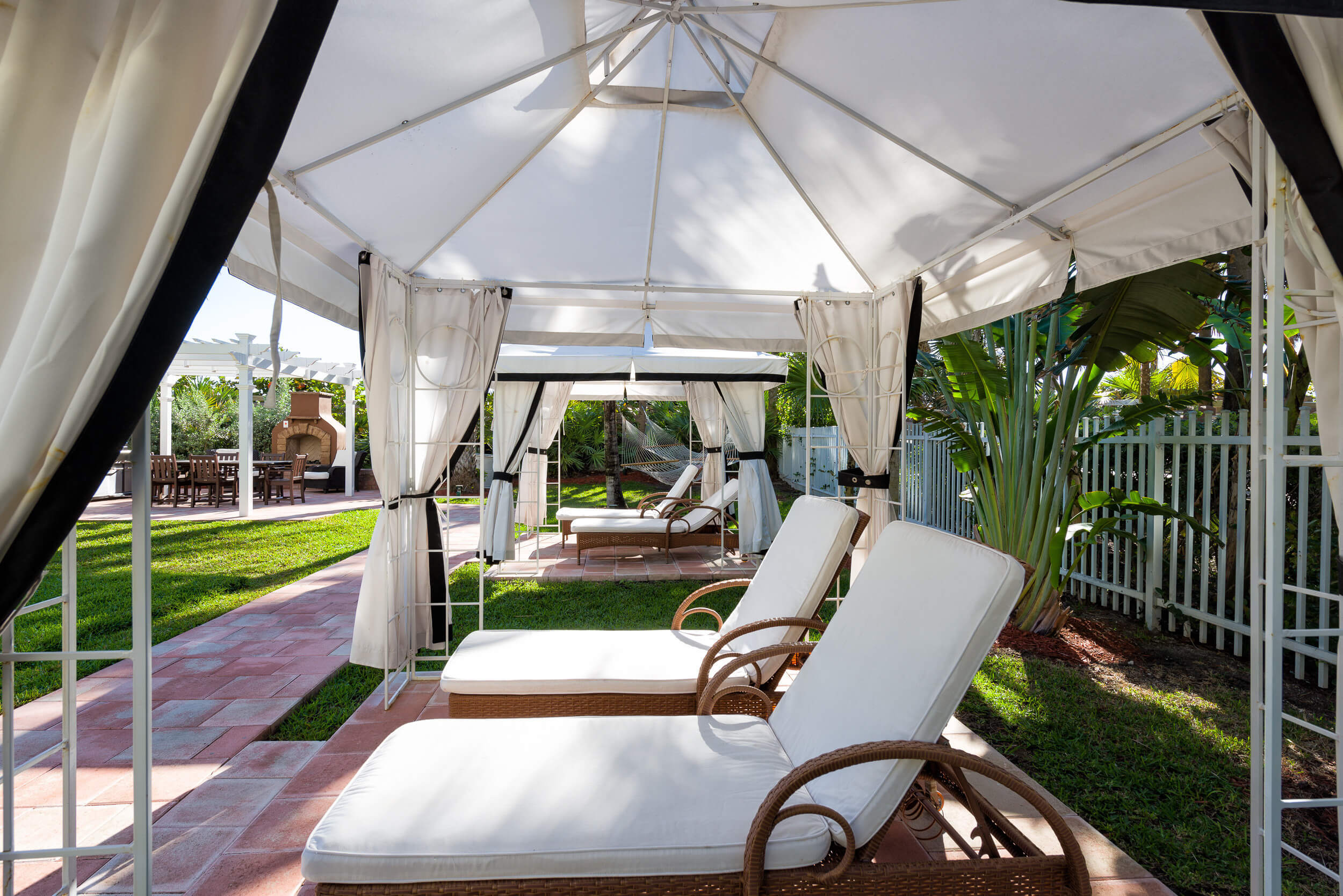 Private cabanas in back of Miami Beach resort | Westgate South Beach Oceanfront Resort