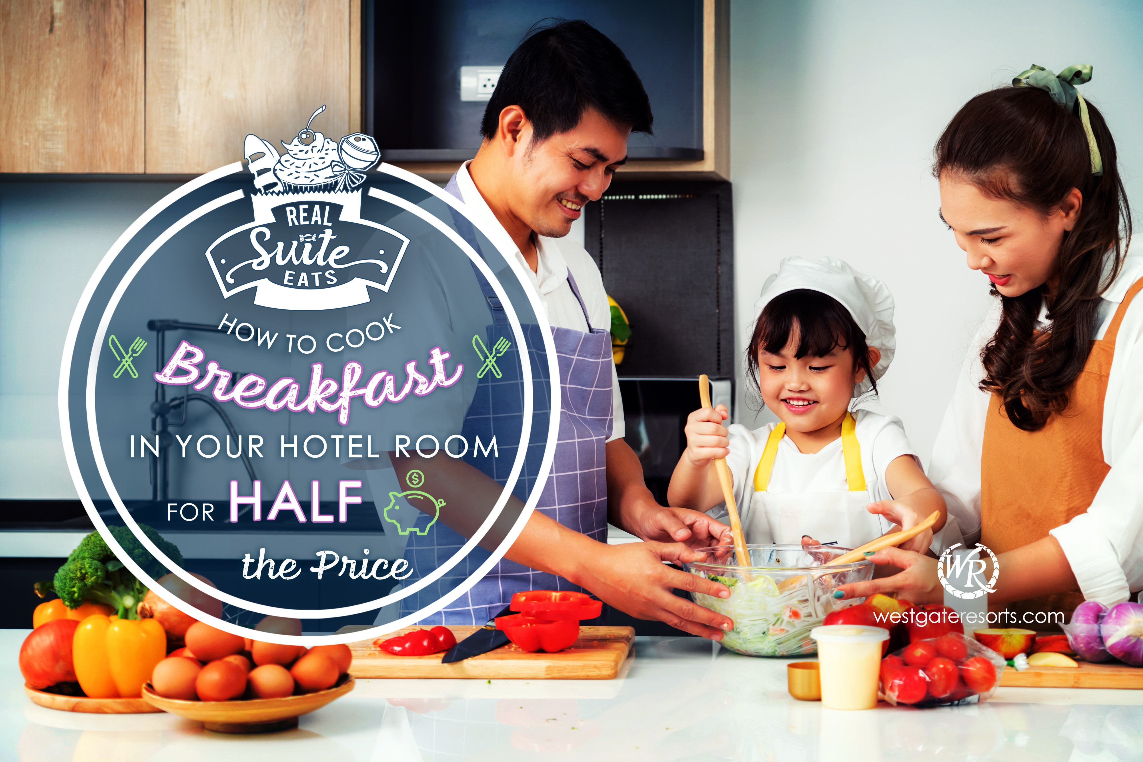 Family making breakfast - Westgate Resorts