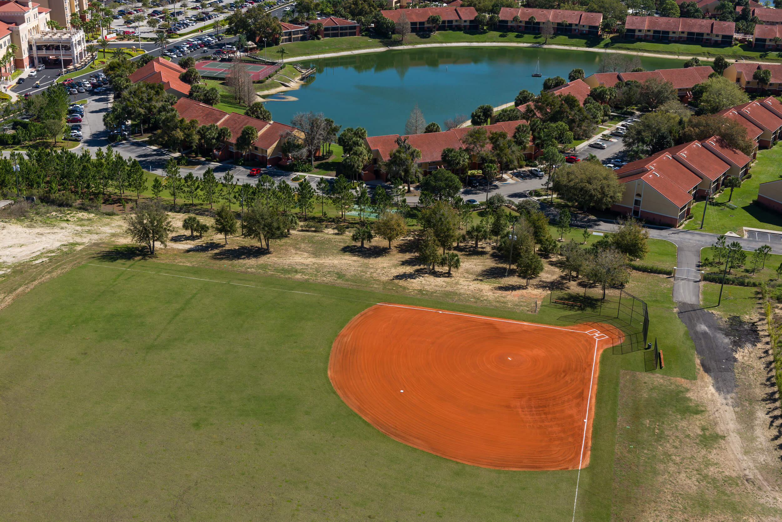 Softball field for team building events at our Kissimmee Hotel | Westgate Town Center Resort & Spa | Westgate Resorts