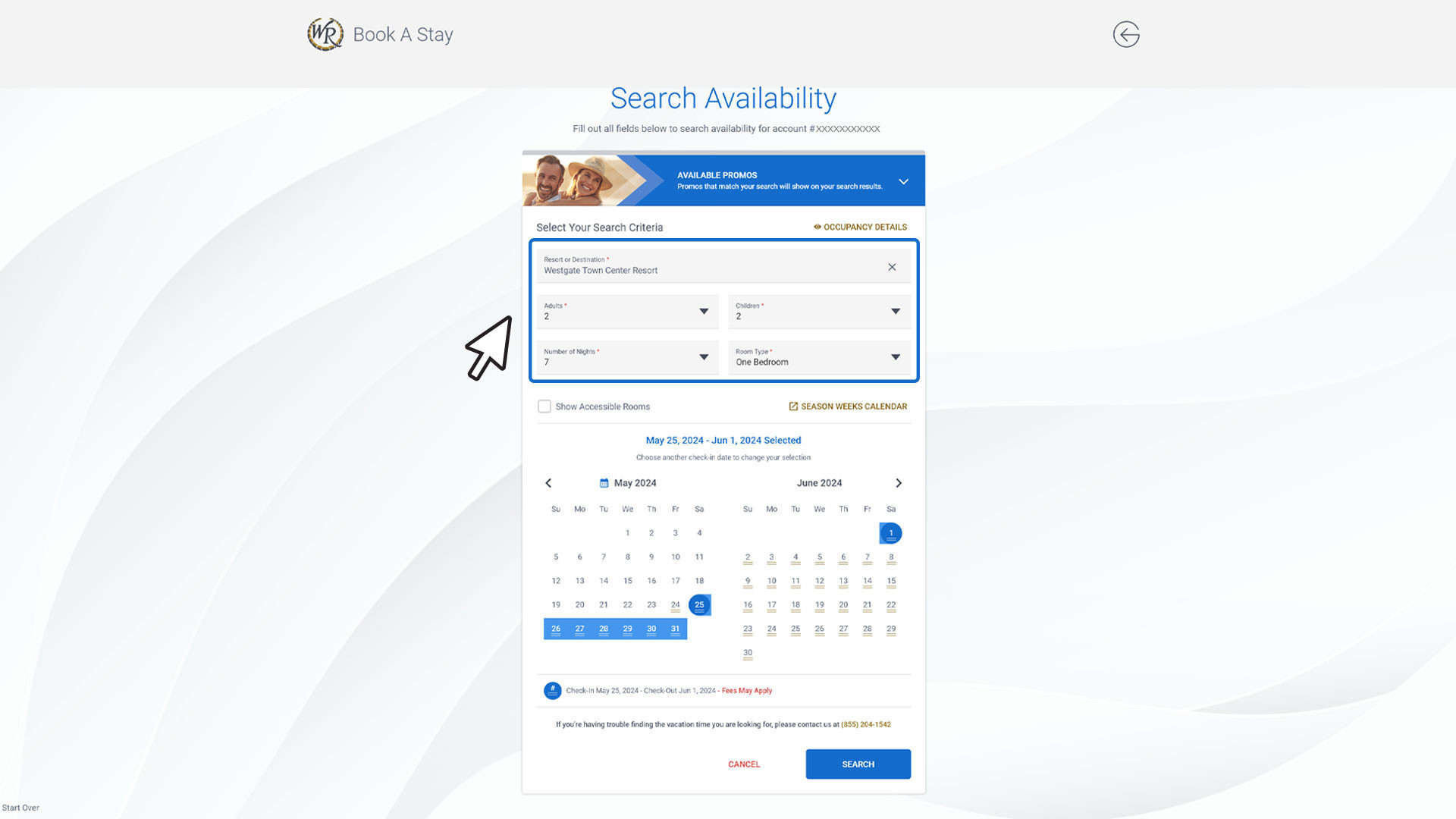 VOA Online Booking Process Step 4 - Westgate Vacation Ownership