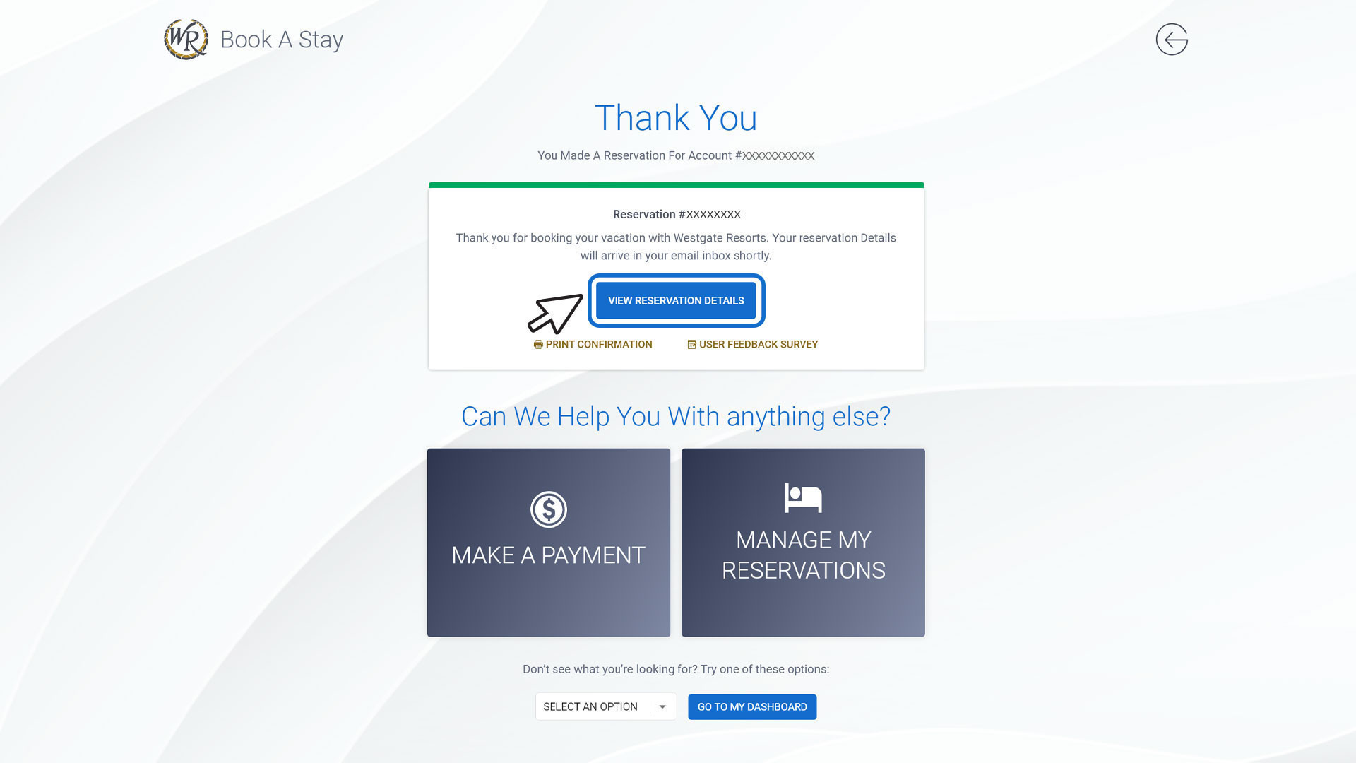 VOA Online Booking Process Step 6 - Westgate Vacation Ownership