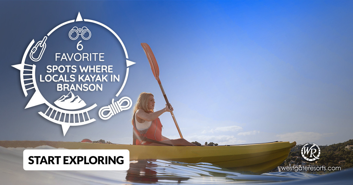 6 lugares favoritos para practicar kayak en Branson