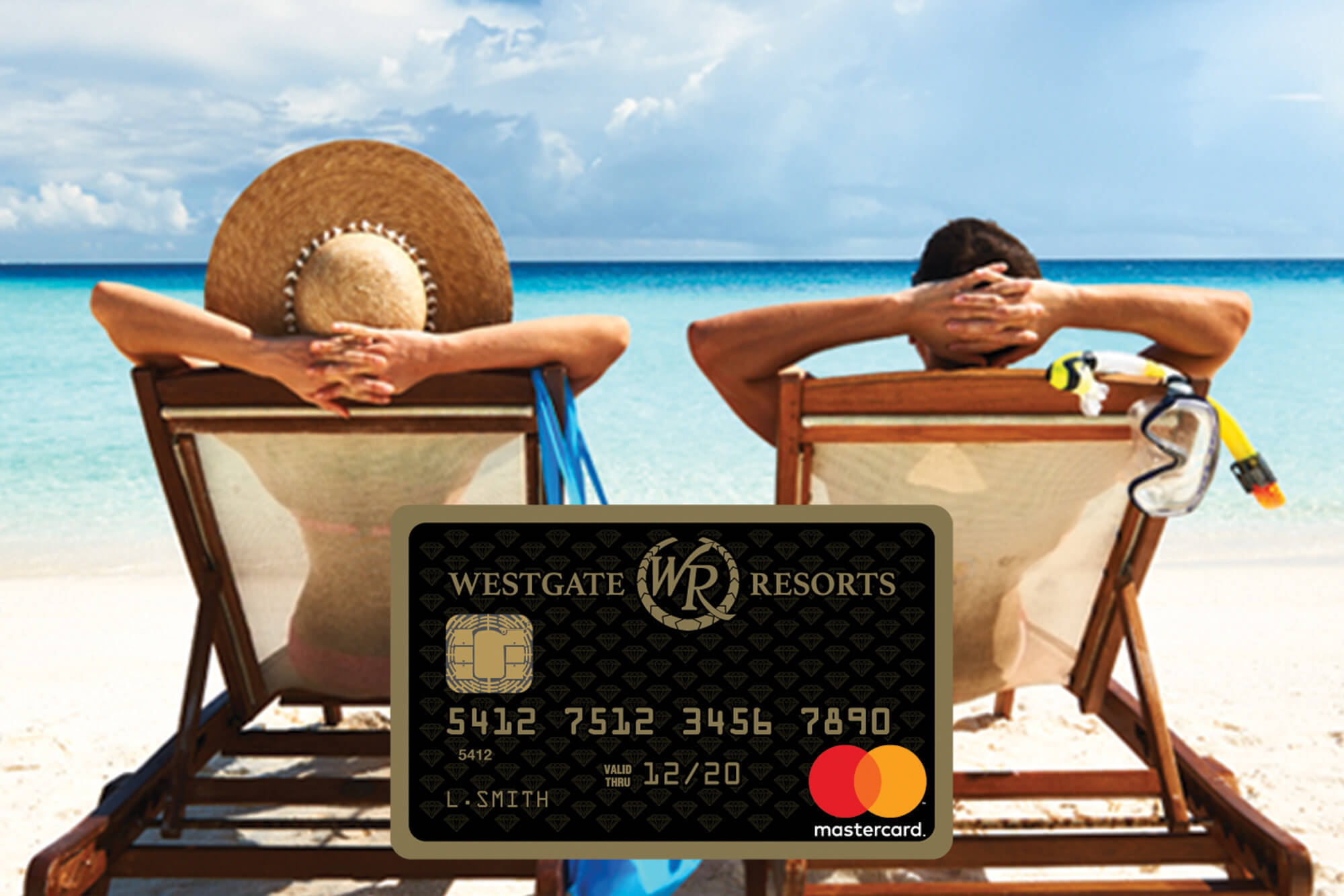 Couple on Beach with a Westgate Resorts Mastercard Image | Westgate Resorts